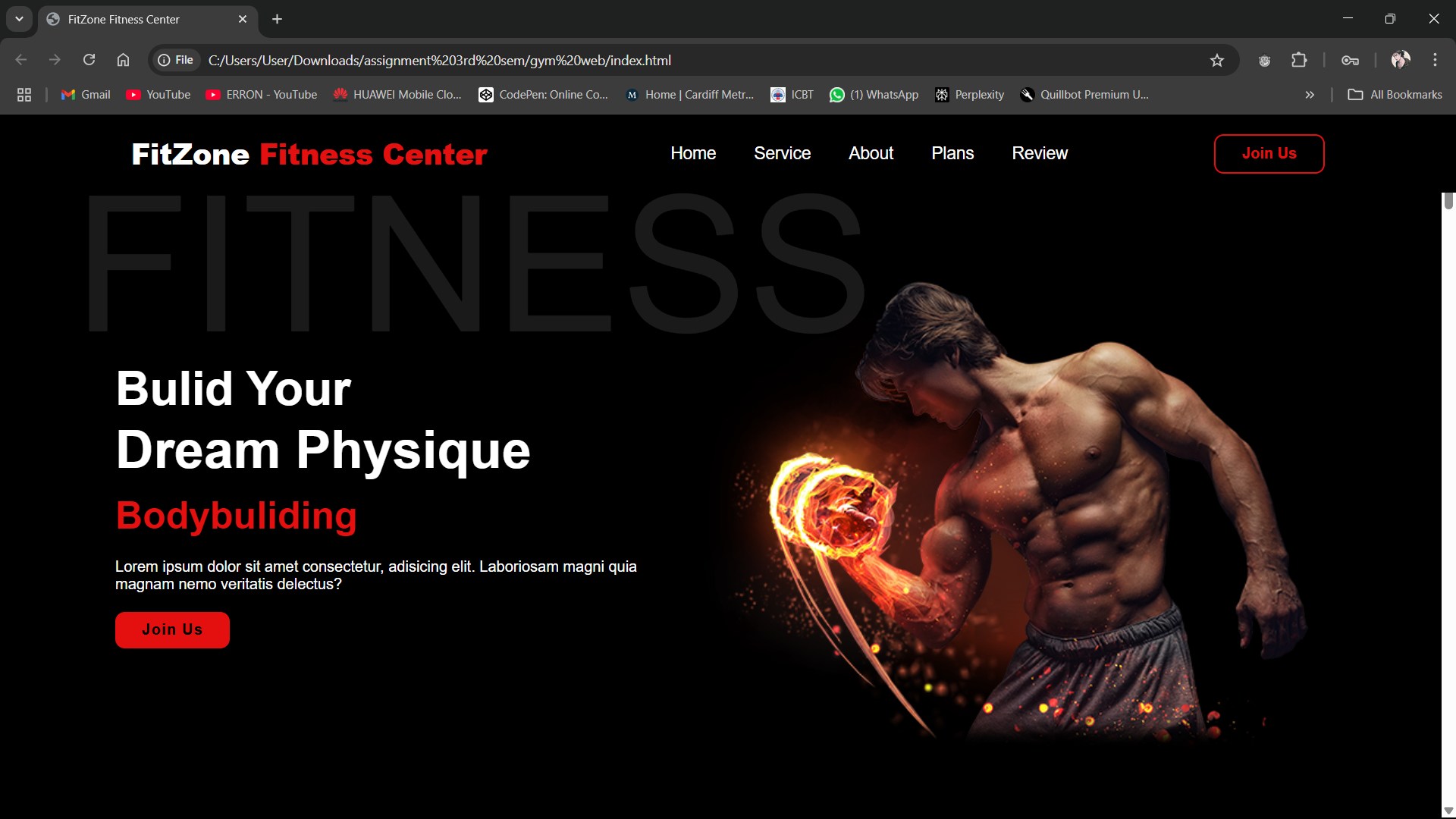 Gym Website